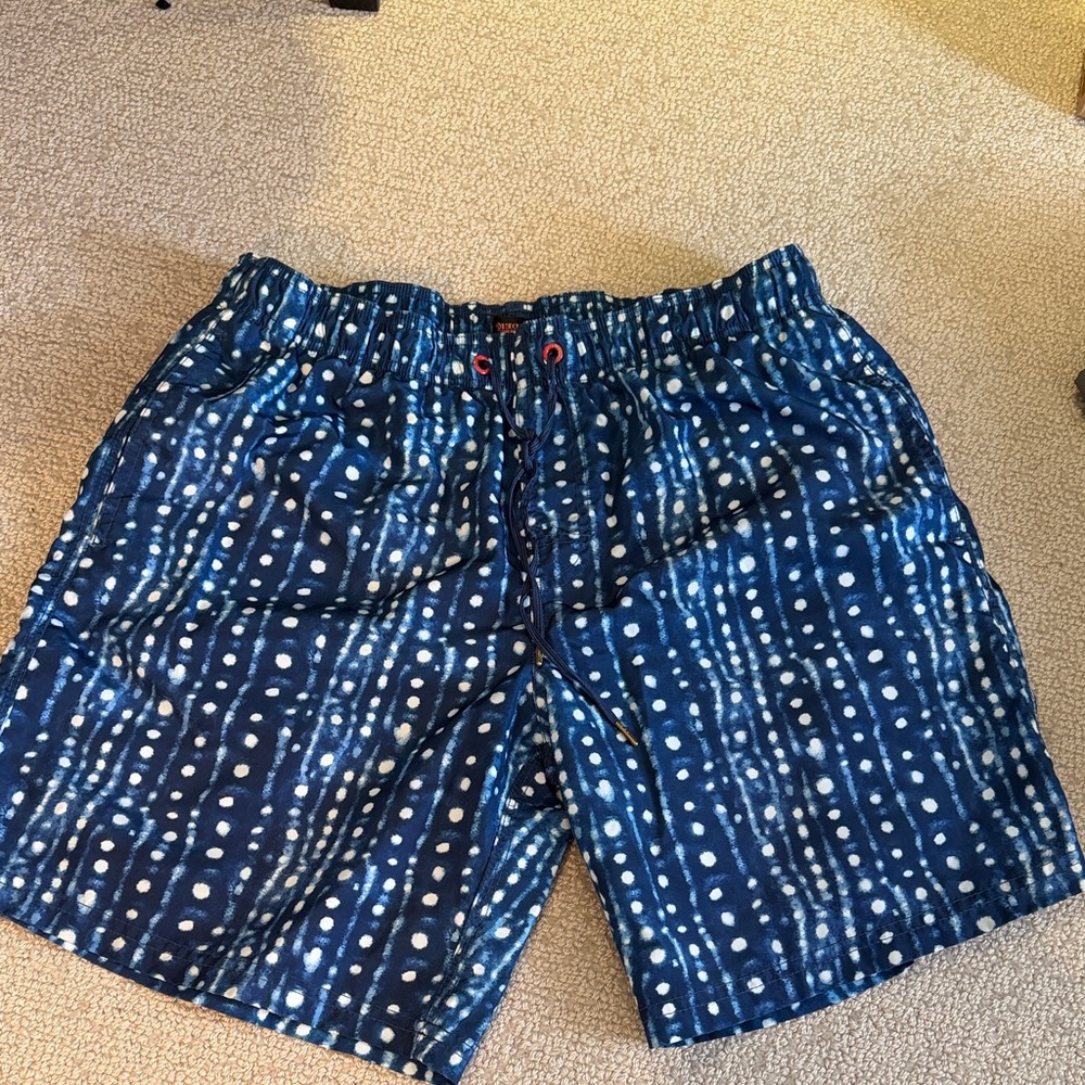 Men's Sundek Blue Patterned Swim Shorts size XL